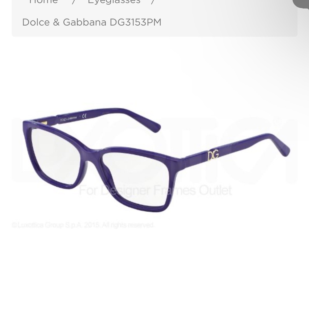 Dolce & Gabbana Purple Eyeglasses